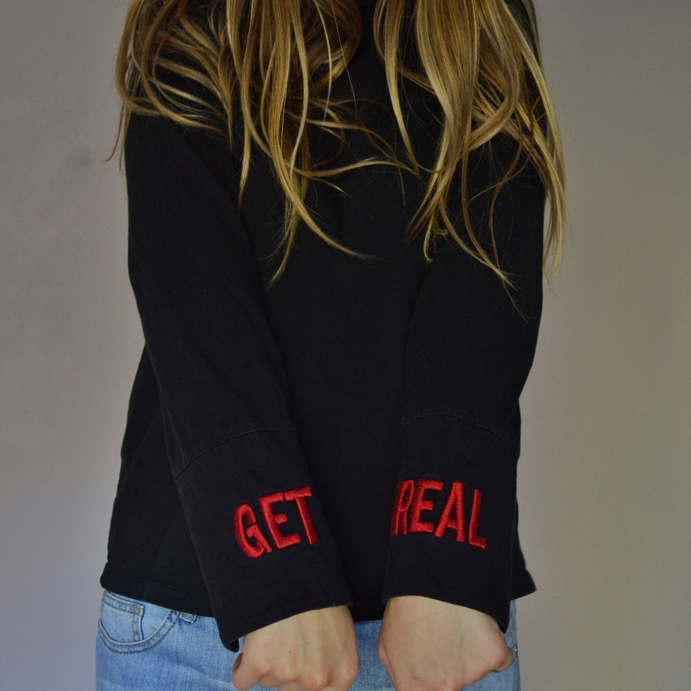 Grey Lab Nordstrom Black Shirt with Red Print